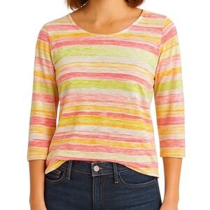 Tommy Bahama Ashby Isles Glimmering Tides Striped Tee Women’s Small NWT